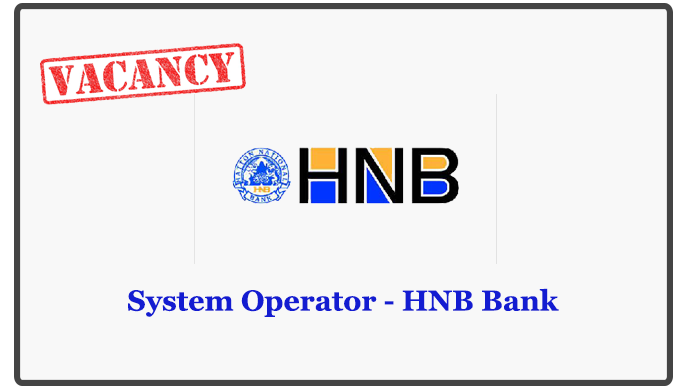 System Operator - HNB Bank
