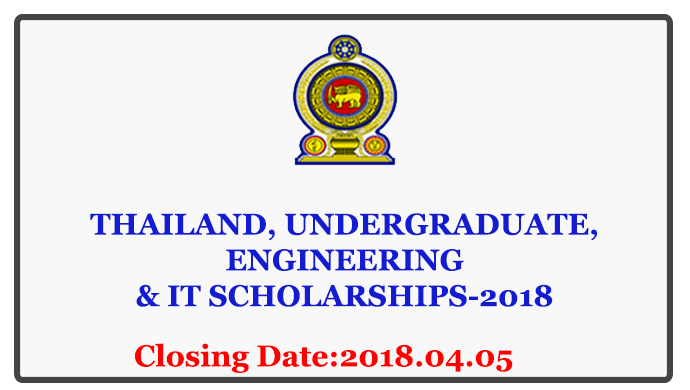 Thailand, Undergraduate Engineering & IT Scholarships- 2018