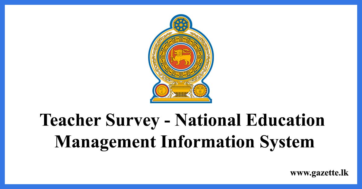 Teacher Survey - National Education Management Information System