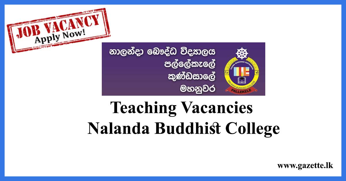 Teaching-Vacancies---Nalanda-Buddhist-College