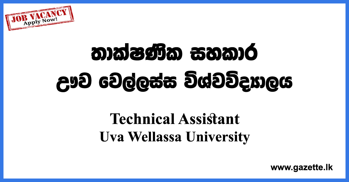 Technical Assistant Vacancies