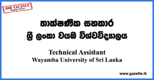 Technical-Project-Assistant-Faculty-of-Business-Studies-WUSL-www.gazette.lk