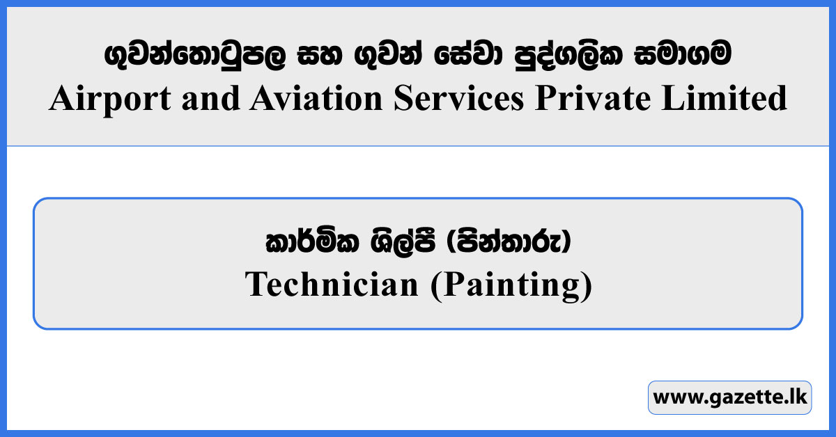 Technician (Painting) - Airport and Aviation Services Private Limited Vacancies 2025