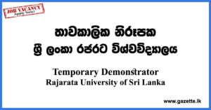 Temporary-Demonstrator-Faculty-of-Technology-RUSL-www.gazette.lk