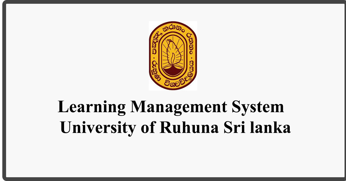 Study Online - Learning Management System - University of Ruhuna Sri lankaStudy Online - Learning Management System - University of Ruhuna Sri lanka