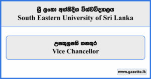 Vice Chancellor - South Eastern University of Sri Lanka Vacancies 2024