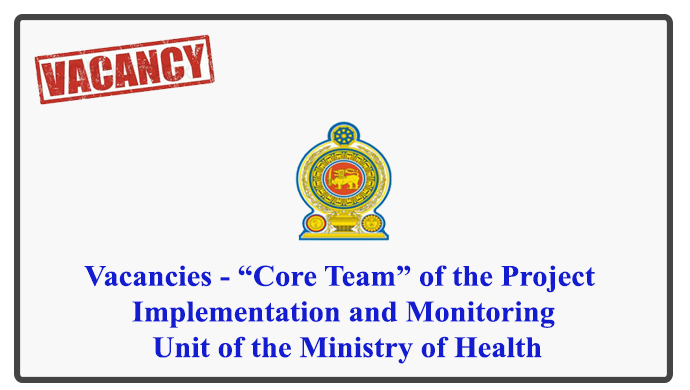 Vacancies - “Core Team” of the Project Implementation and Monitoring Unit of the Ministry of Health