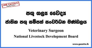 Veterinary Surgeon - National Livestock Development Board