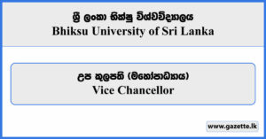 Vice Chancellor - Bhiksu University of Sri Lanka Vacancies 2024