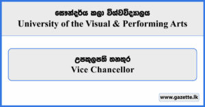 Vice Chancellor - University of the Visual & Performing Arts Vacancies 2026