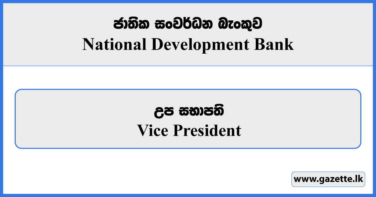 Vice President - National Development Bank Vacancies 2023