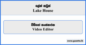 Video Editor - Lake House Vacancies 2025