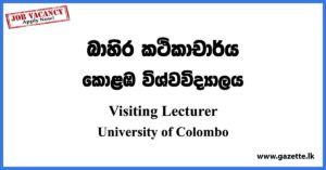 Visiting Lecturer Vacancies