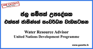 Water-Resource-Advisor-UNDP-www.gazette.lk