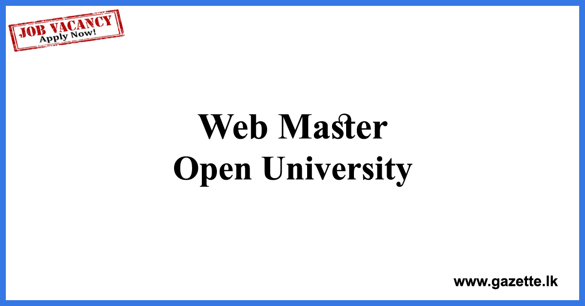 Web-Master-OUSL-www.gazette.lk