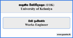 Works Engineer - University of Kelaniya Vacancies 2026